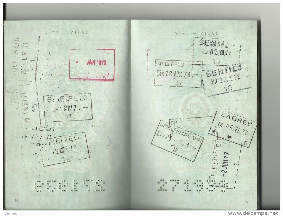 PM49  --  SFR  YUGOSLAVIA  ---    PASSPORT  --  1970  --  YOUNG MAN, 20 YEAR - Historische Dokumente