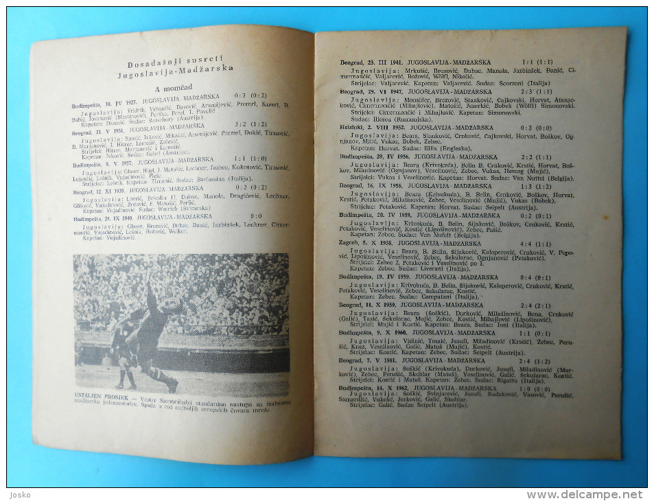 YUGOSLAVIA V HUNGARY - 1966 Football Soccer Match Official Programme Fussball Programm Programma Calcio Foot - Books