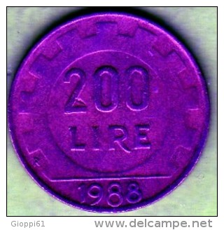 1988 Italia - 200 L (circolata) - 200 Lire