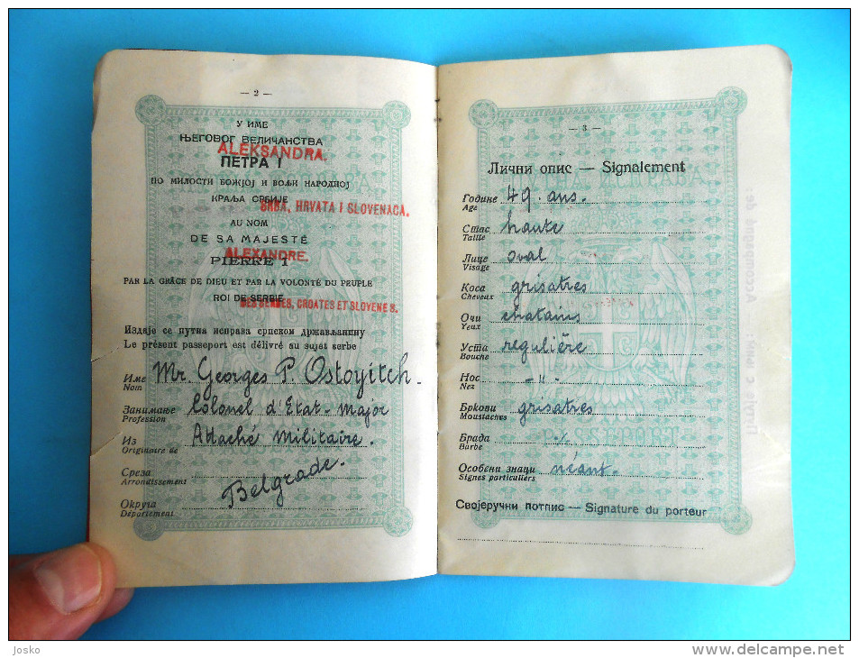 SERBIA KINGDOM - DIPLOMATIC PASSPORT * Passeport Diplomatique Reisepass Diplomatenpass Pass Passaporto Diplomatico RR - Historical Documents