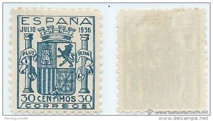 ESPAGNE SPANIEN ESPAÑA 1936 ESCUDO ESPAÑA GRANADA MNH ED 801 MI 750 SG ND1 SC 615 YV 563 - Nuevos