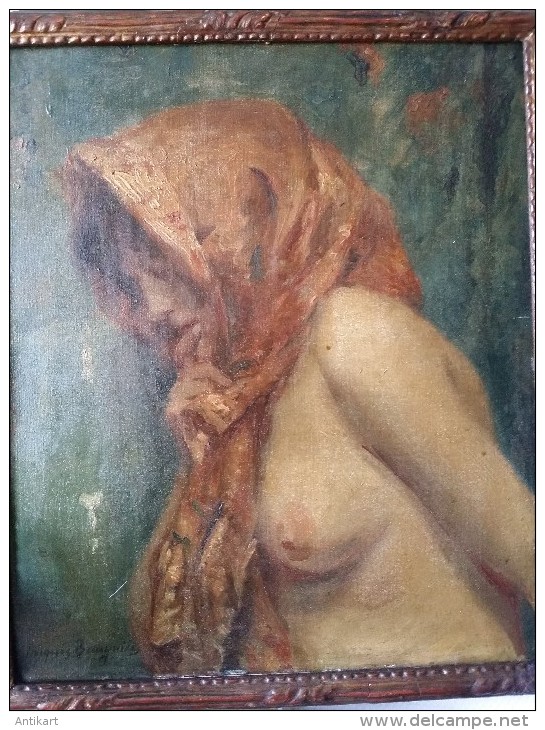 Jacques BAUGNIES (1874-1925) - Jeune fille au foulard - circa 1900