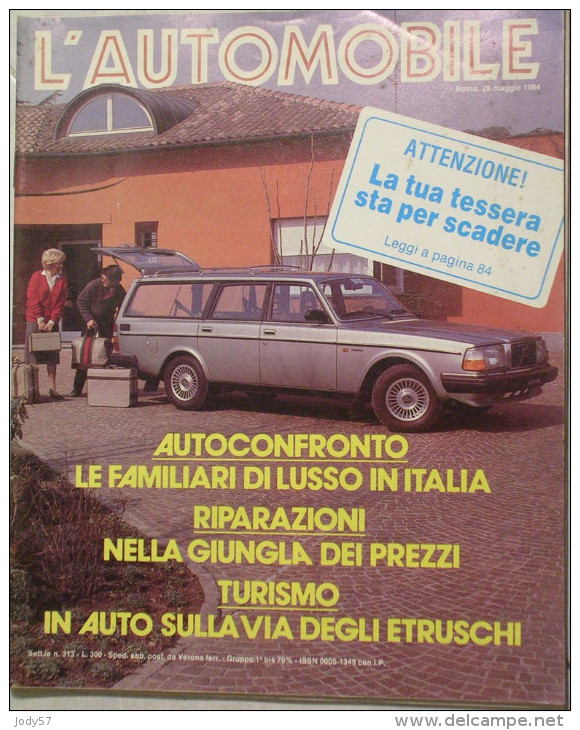 L' AUTOMOBILE - N.313 - 28 MAGGIO 1984 - Engines