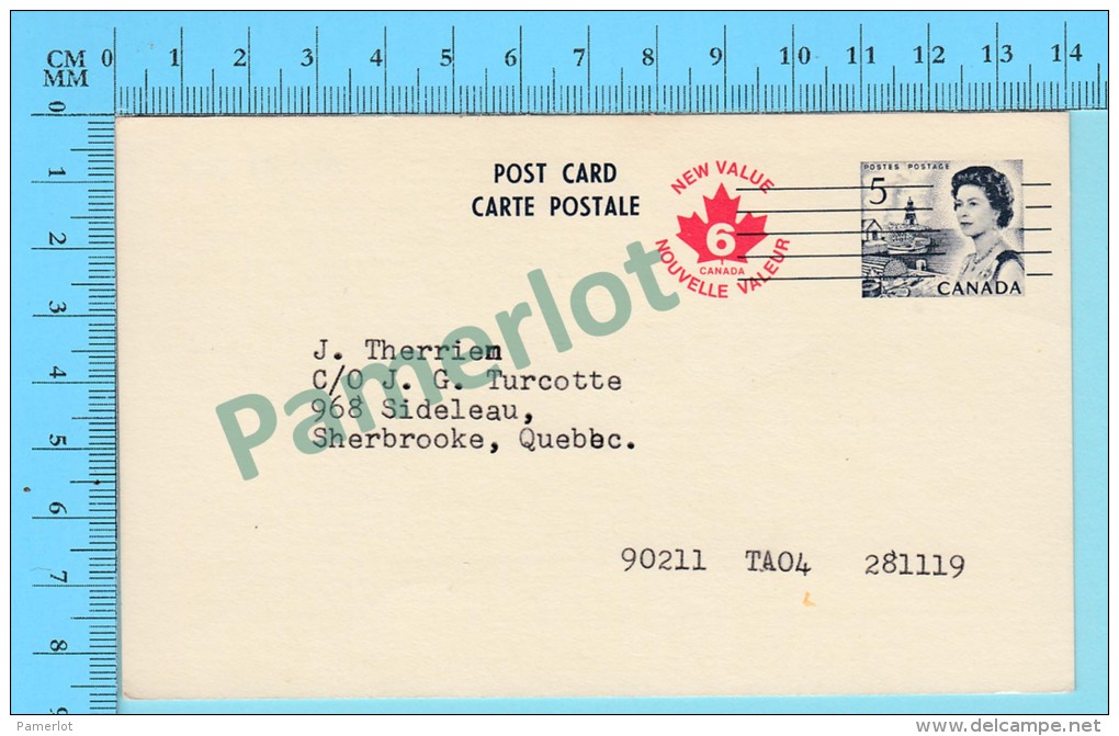 1973 - Confirmation Carte Postale Commercial - Rena Ware Missisauga Ontario -> Sherbrooke Quebec Canada - 2 Scans - 1953-.... Reinado De Elizabeth II