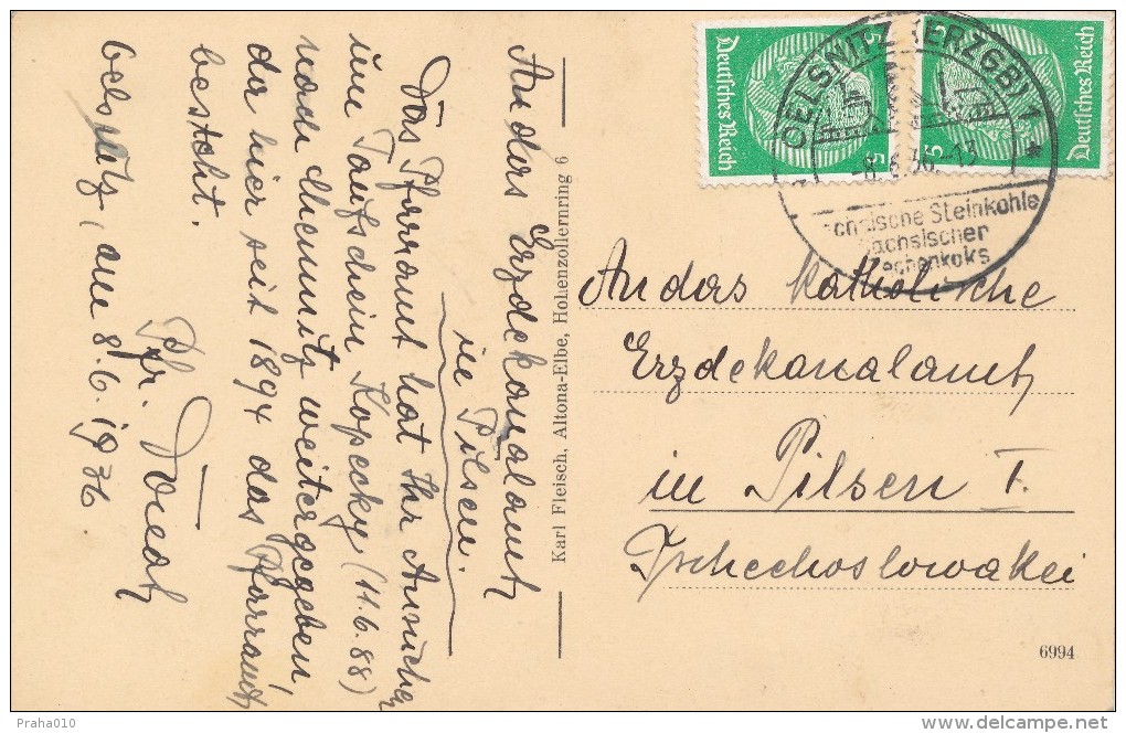 K7355 - Germany (1936) Oelsnitz (Erzgb) 1 (postcard) - Briefe U. Dokumente