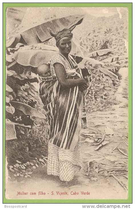 S. Vicente - Mulher Com Filho - Cabo Verde - Étnico - Ethnique - Ethnic - Cap Vert