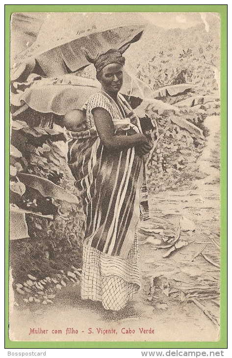 S. Vicente - Mulher Com Filho - Cabo Verde - Étnico - Ethnique - Ethnic - Capo Verde