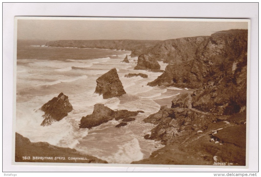 CPA PHOTO LAND S END,THE BEDRUTHAN STEPS - Land's End