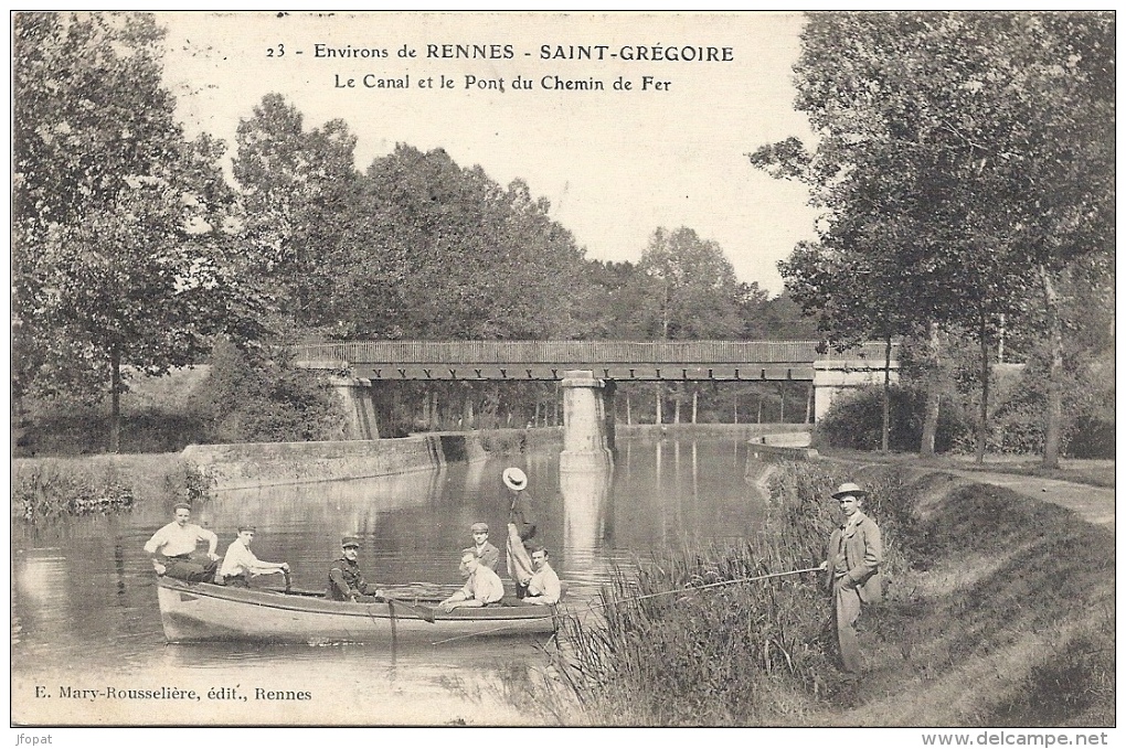 35 ILLE ET VILAINE - SAINT GREGOIRE Le Canal Et Le Pont Du Chemin De Fer - Autres & Non Classés