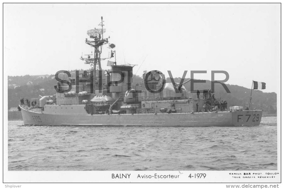 Aviso-escorteur BALNY (Marine Nationale) - Carte Photo éd. Marius Bar - Bateau/ship/schiff - Warships