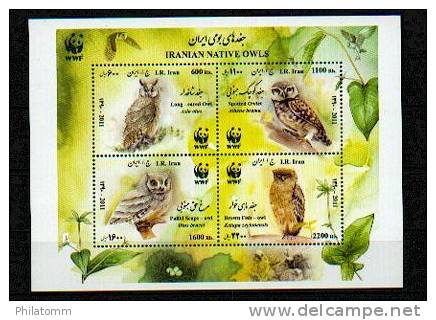 WWF - Iran - Souvenir Sheet - "Owls" ** / MNH - Ungebraucht