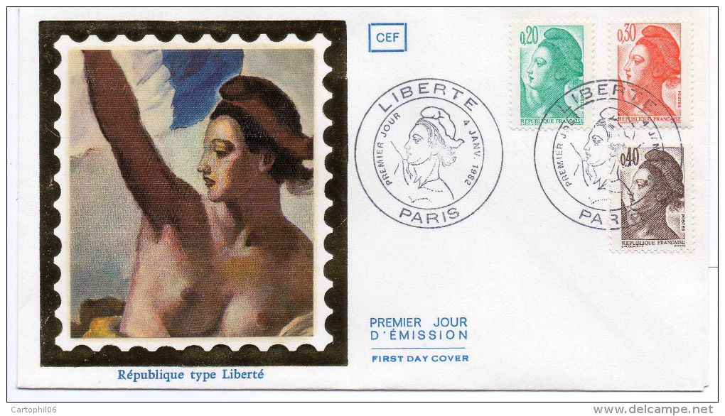 - FRANCE - FDC PARIS 4 JANV 1982 - République Type Liberté - - 1982-1990 Libertà Di Gandon