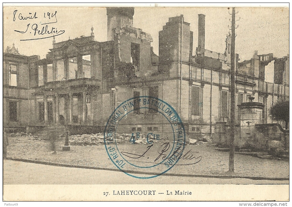 LAHEYCOURT - La Mairie   ( 70e Regiment D Infanterie ) 64 - Other & Unclassified