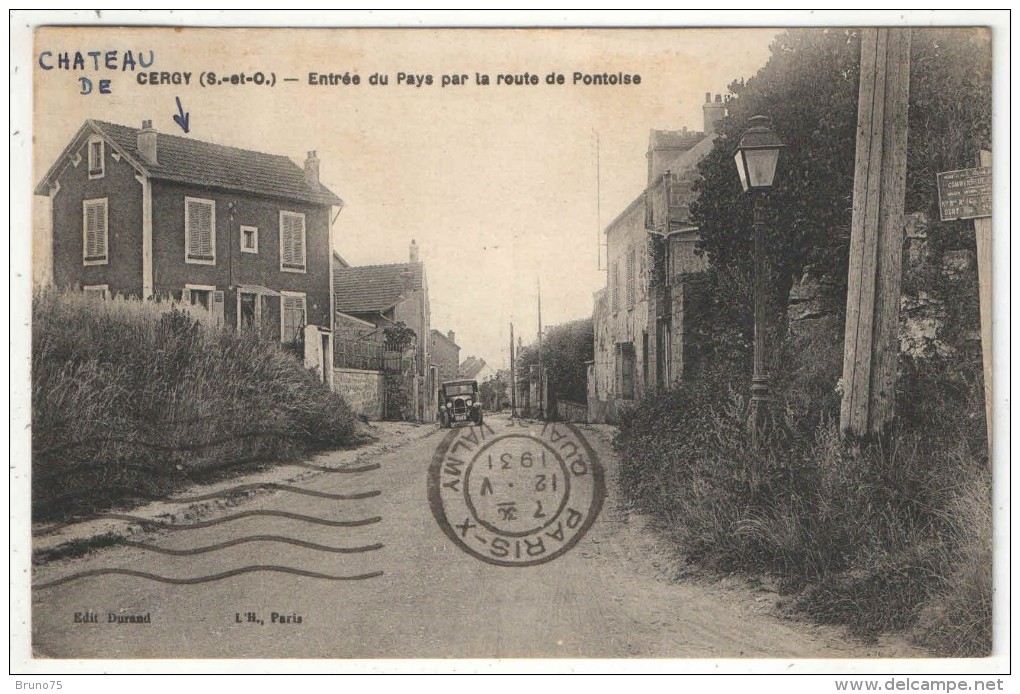 95 - CERGY - Entrée Du Pays Par La Route De Pontoise - Cergy Pontoise