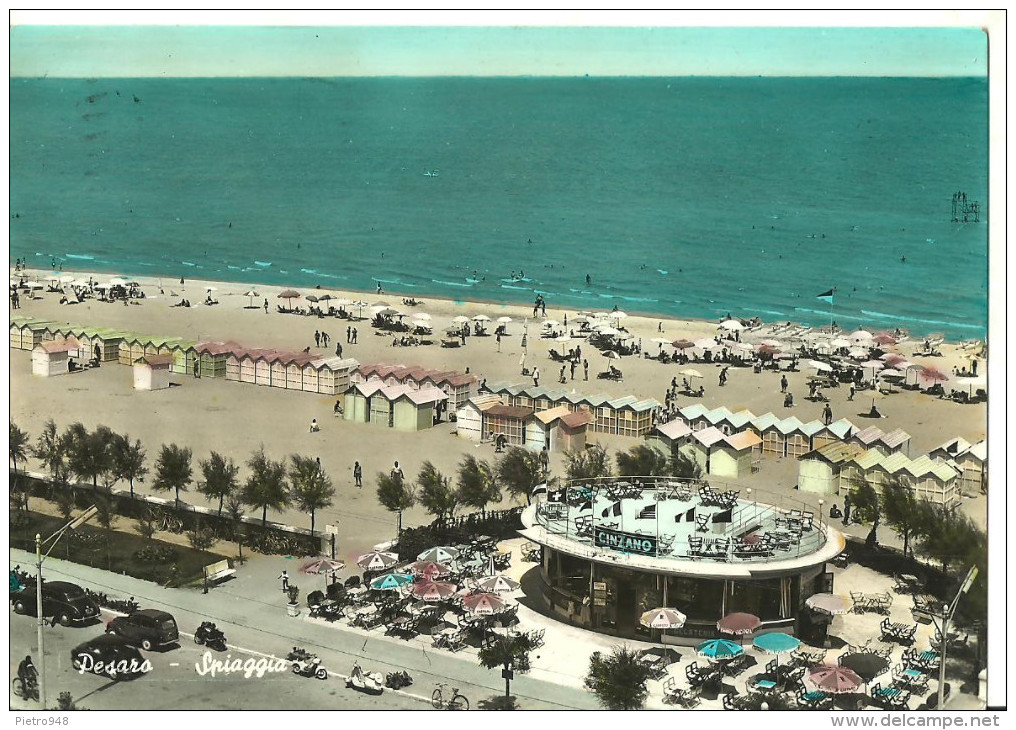 Pesaro (Marche) Spiaggia E Bar, Beach And Bar - Pesaro