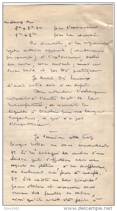 VP3554 - Lettres De La Manufacture Des Tabacs Du MANS  Pour Mr Th. SCHLOESING Directeur Des Manufactures De L´Etat - Documentos