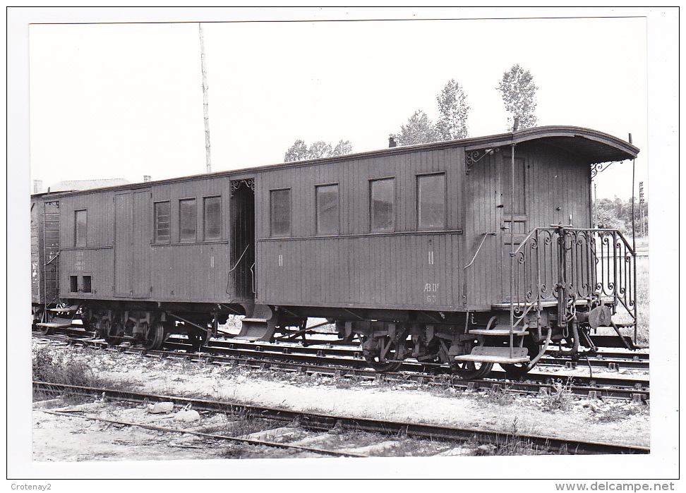 REPRODUCTION TRAIN VOIR DOS Vers Loudéac La Brohinière Voiture Mixte ABDf63 Le 21/06/1963 - Loudéac