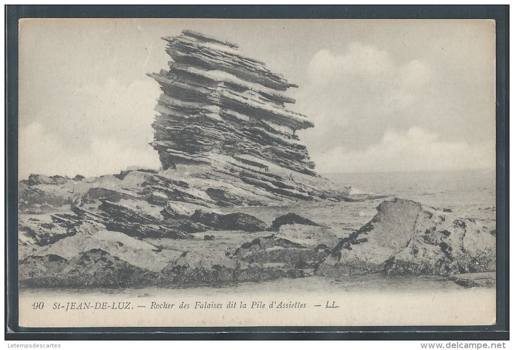 CPA 64 - Saint-Jean-de-Luz, Rocher Des Falaises Dit La Pile D'Assiettes - LL - Saint Jean De Luz