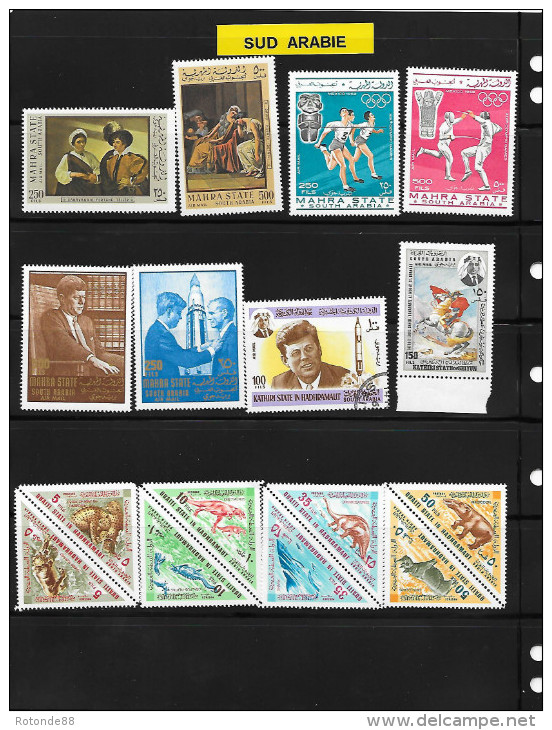 Belle Serie  De Timbres  Tableaux Neufs  Kennedy Etc..... - Khor Fakkan