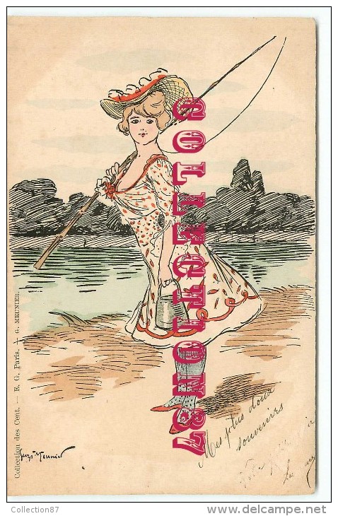 COLLECTION Des CENT < G. MEUNIER - PECHEUSE à PIED - PECHE - PECHEUR < ILLUSTRATEUR < ARTIST SIGNED - Meunier, G.