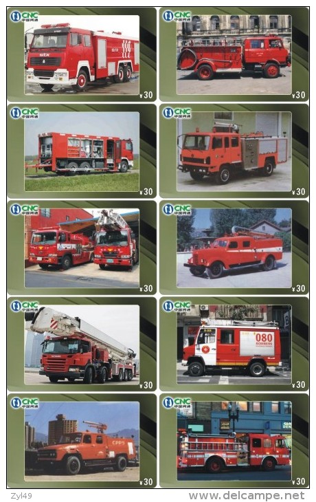 A04406 China Phone Cards Fire Engine 30pcs - Bomberos