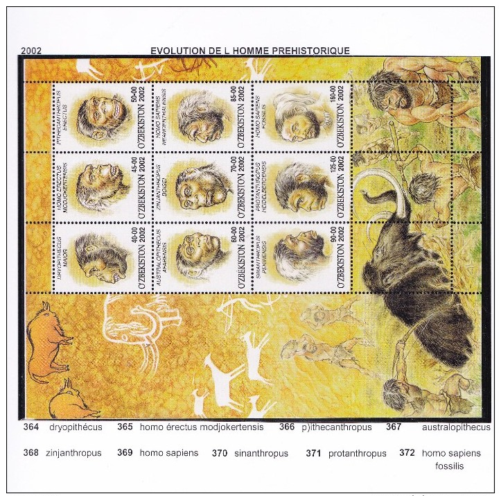 OUZBEKISTAN 2002 T.P. 364 A 372 DESCRIPTIF SUR LE SCAN MNH - Uzbekistán