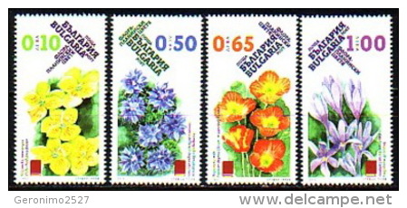 BULGARIA 2015 FLORA Plants MOUNTAIN FLOWERS - Fine Set MNH - Unused Stamps