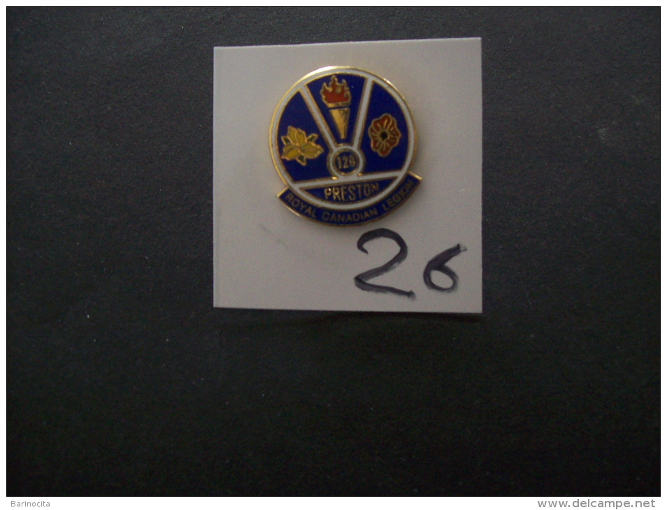 PIN´S - CANADA   " PRESTON  126 " Royal Canadian Legion   - Voir Photo (26) - Militair & Leger