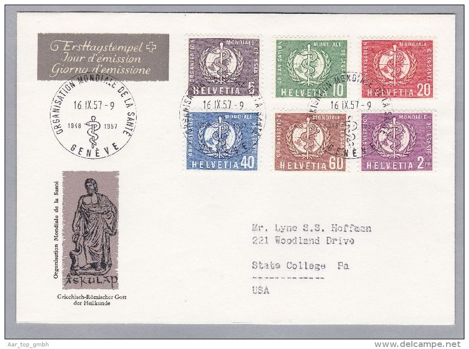 Schweiz Aemter OMS D VI 1957-09-16 FDC - Officials