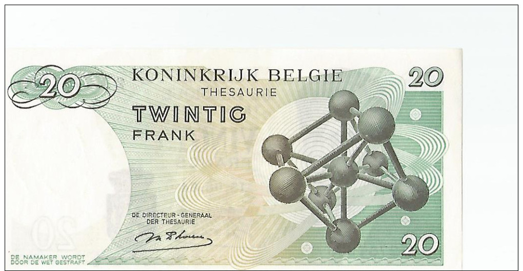 20 Francs Type 1964 Atomium - 20 Francs