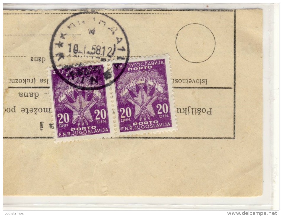 Fragment - Porto 20 Din Pair , 1958 - Ref04 - Timbres-taxe
