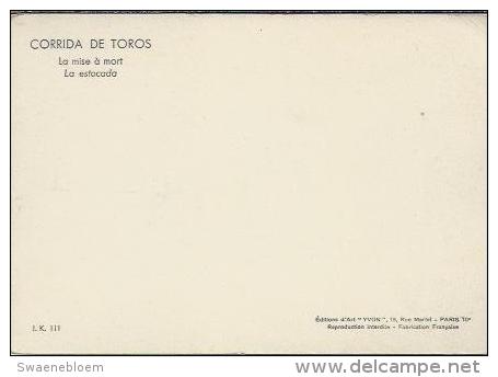 ES.- Corrida De Toros. La Mise A Mort. La Estocada. Editions D'Art Yvon. 2 Scans - Corrida