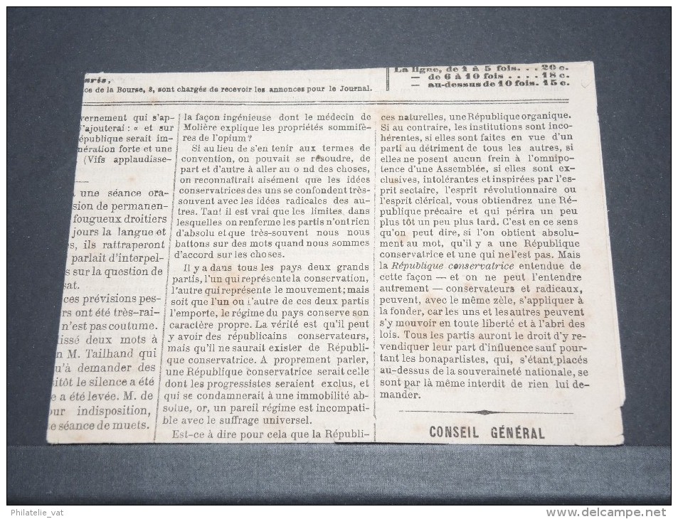 FRANCE - N° 51 Obl Typo Sur Journal - A Voir - P17342 - Zeitungsmarken (Streifbänder)