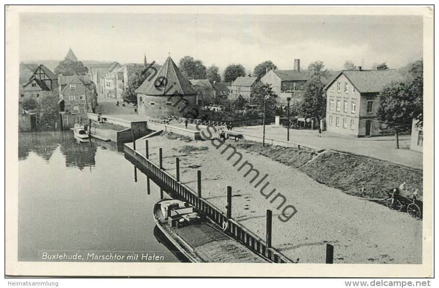 Buxtehude - Marschtor Mit Hafen - Verlag C. Hausmann Buxtehude - Buxtehude