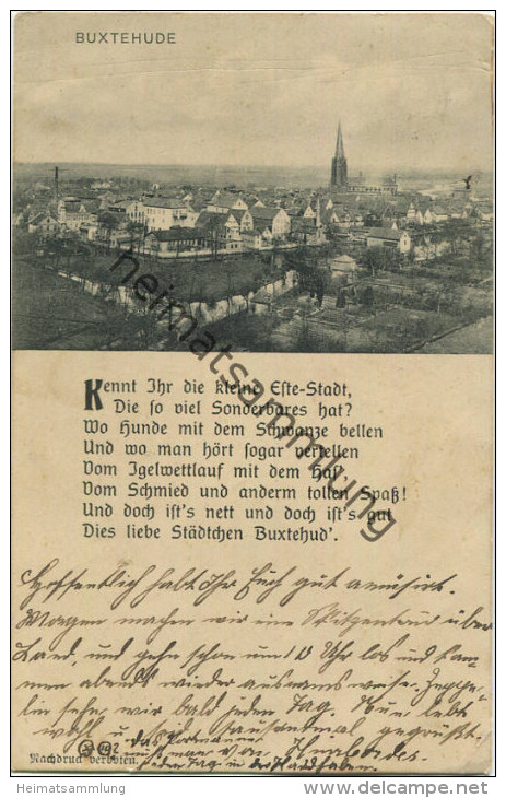 Buxtehude - Gedicht Gel. 1912 - Buxtehude