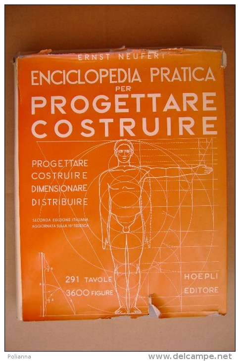 L/4 E.Neufer ENCICLOPEDIA PRATICA Per PROGETTARE COSTRUIRE Hoepli 1958/architettura - Arte, Architettura