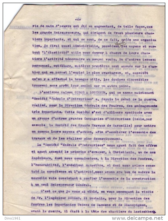 VP3560 - GAVARNIE GEDRE - CHRISTIANIA - Lot De Documents Concernant L´aménagement Des Chutes - Dokumente