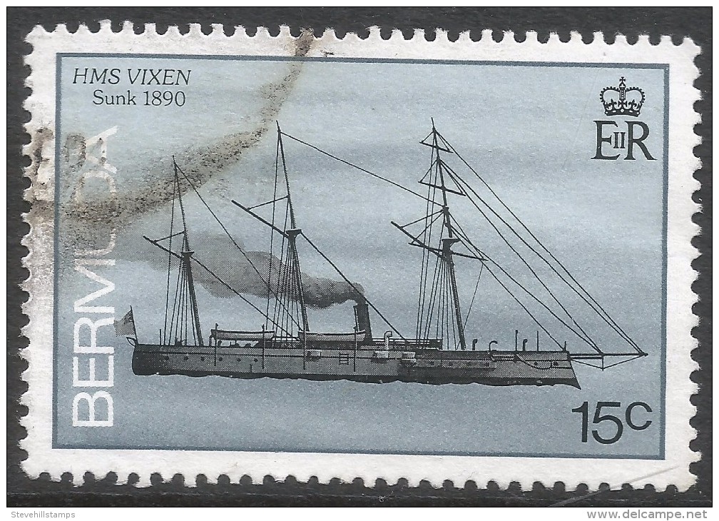 Bermuda. 1986 Ships Wrecked On Bermuda. 15c Used. SG 512A - Bermuda