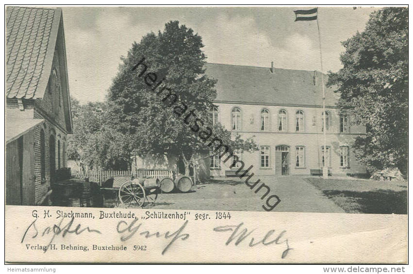 Buxtehude - Schützenhof G. H. Stackmann - Verlag H. Behning Buxtehude Gel. 1905 - Buxtehude