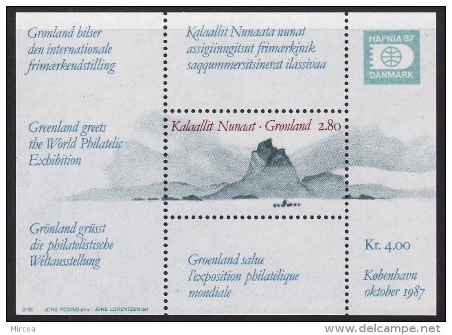 C761 - Groenland 1987 - Bloc Yv.no.2 Neuf** - Blocks & Sheetlets