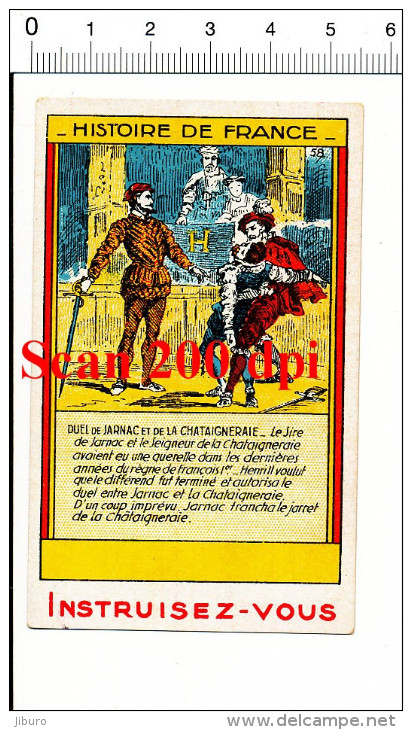 Chromo Duel De Jarnac Et De La Châtaigneraie - Escrime Coup De Jarnac / Histoire De France / IM 138/25 - Autres & Non Classés