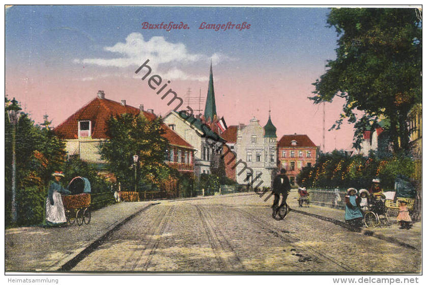 Buxtehude - Langestraße - Verlag M. Glückstadt & Münden Hamburg Gel. 1921 - Buxtehude