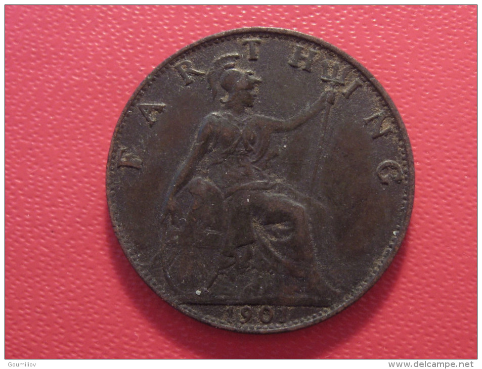 Grande-Bretagne - UK - Farthing 1901 Victoria 5987 - B. 1 Farthing