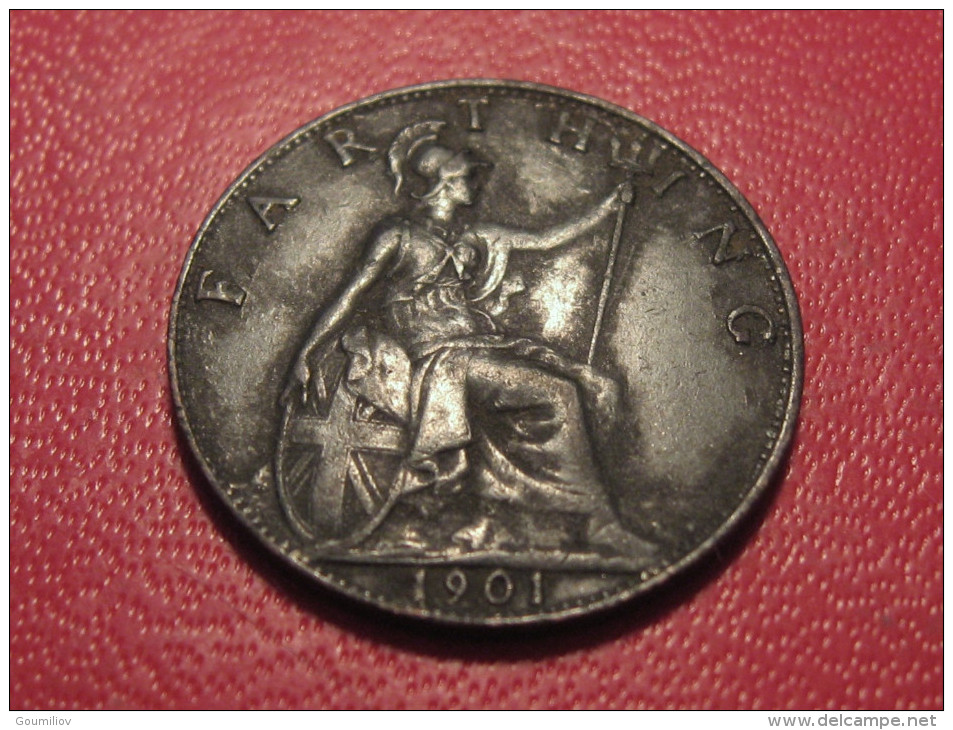 Grande-Bretagne - UK - Farthing 1901 Victoria 5987 - B. 1 Farthing