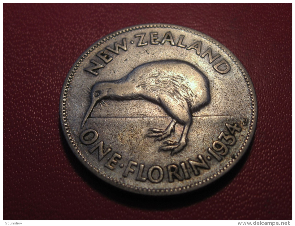 Nouvelle-Zélande - One Florin 1934 George V 5438 - Neuseeland