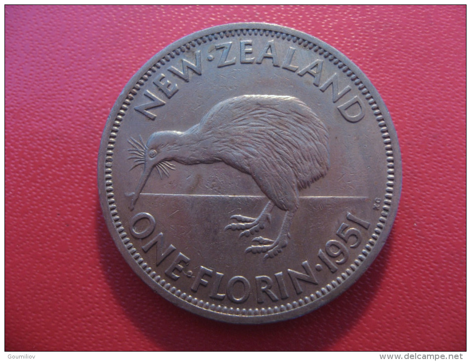 Nouvelle-Zélande - One Florin 1951 George VI 5458 - New Zealand