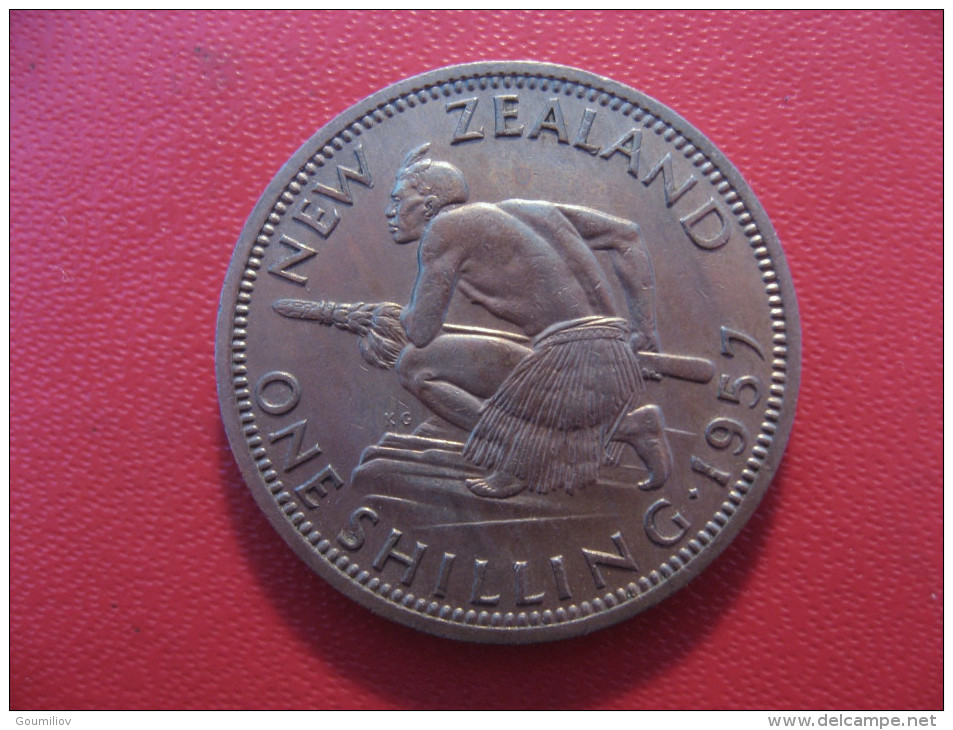 Nouvelle-Zélande - One Shilling 1957 Elizabeth II 5402 - Nueva Zelanda