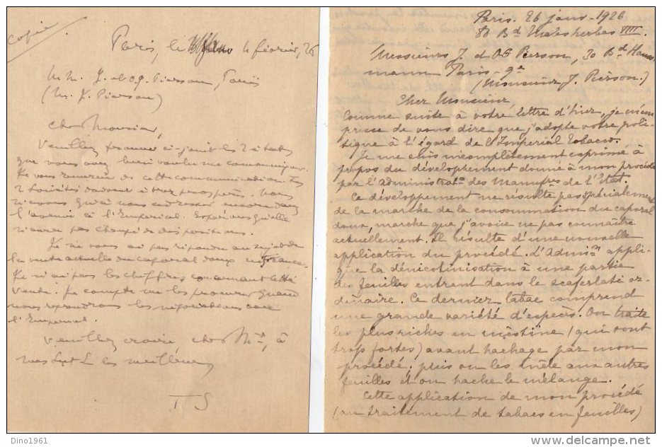 VP3563 - PARIS x LEVALLOIS PERRET - Lot  de Documents Concernant La Cie BRITISH AMERICAN TABACCO & IMPERIAL TABACCO Cie