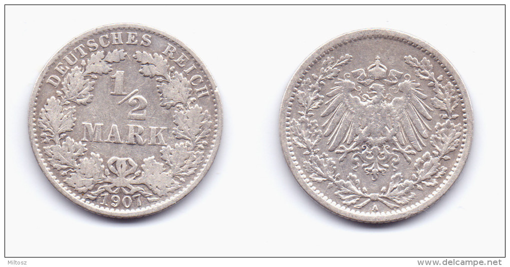 Germany 1/2 Mark 1907 A - 1/2 Mark