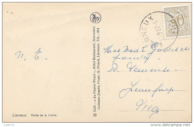 Belgique - Lierneux - Vallée De La Lienne - Cachet Lierneux 1962 - Editeur Pirard  Au Panier Fleuri - Lierneux